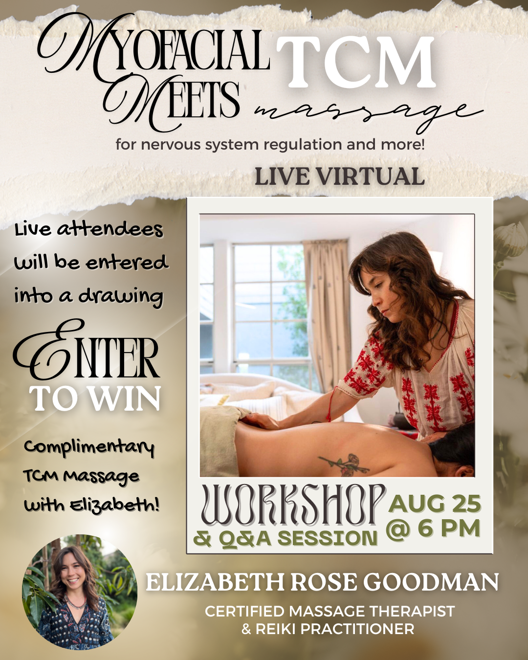 Virtual Myofacial Meets TCM Massage Workshop - August 2025