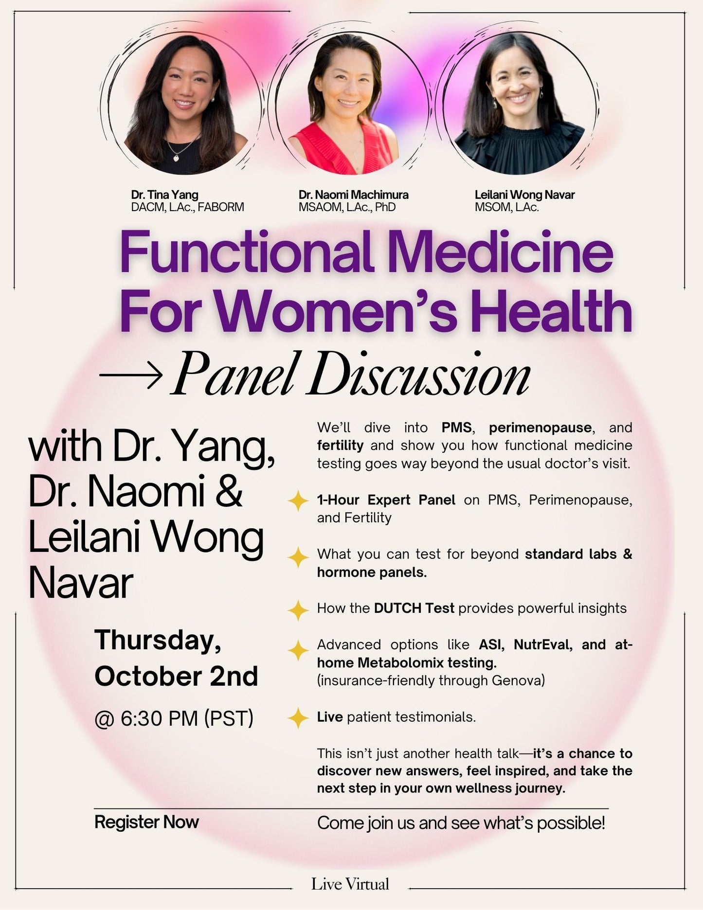 Functional Medicine For Women's Health Workshop - October 2025
